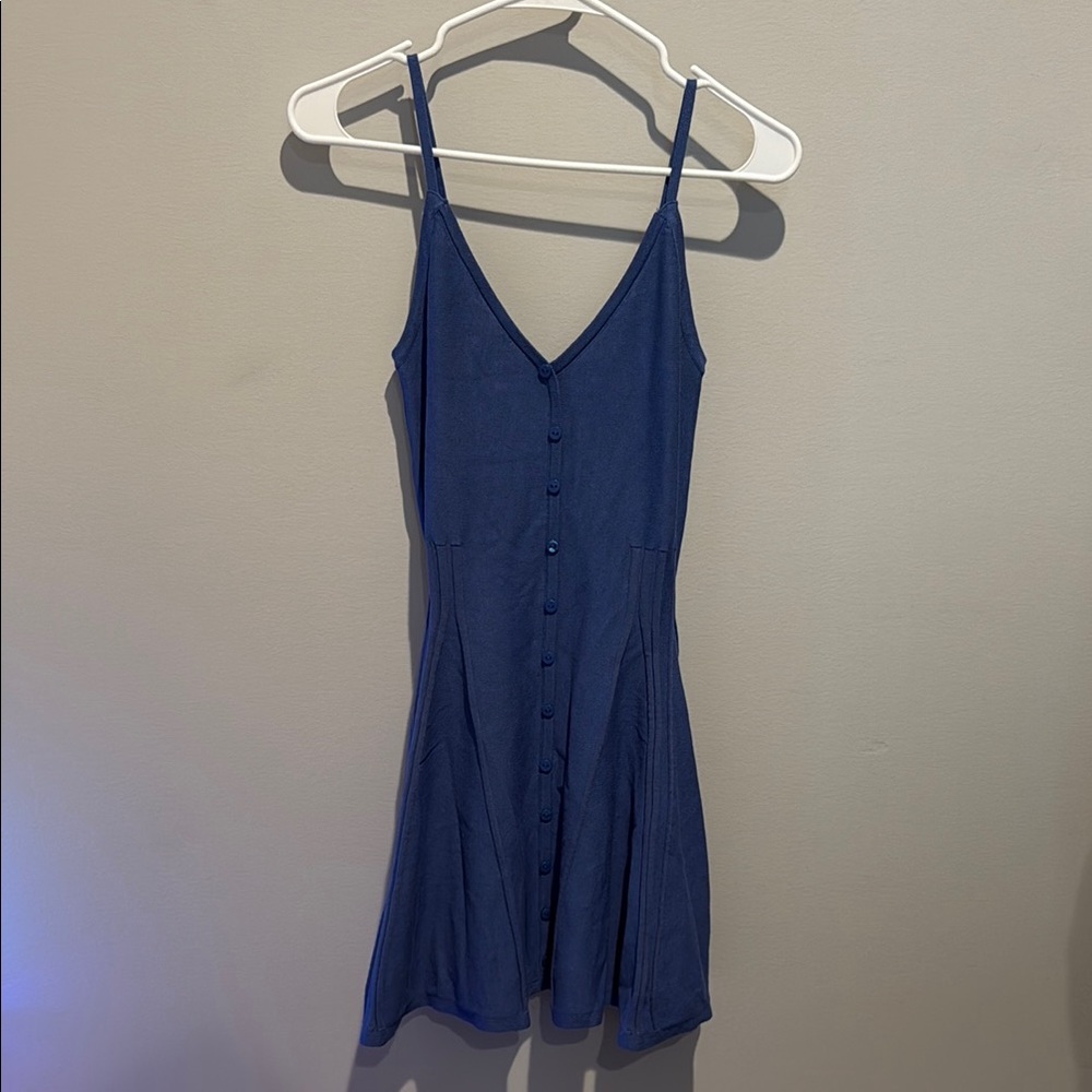 Lulus Blue Button-Down Mini Dress